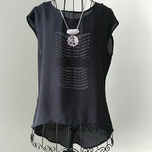 HeartSoul Shear black top size small
